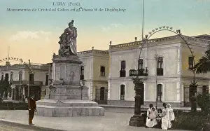 Plinth: Christopher Columbus statue, Lima, Peru, South America