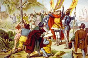 Posession: Christopher Columbus taking posession of ?