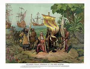 Finding: Christopher Columbus taking possession of the