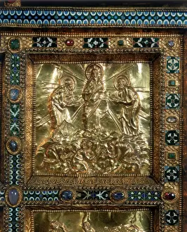 Basrelief: Christ's transfiguration. Detail of the