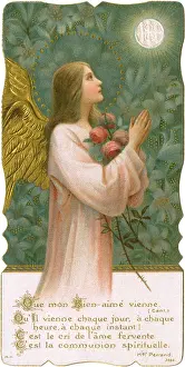 Pannier: Chromolithograph Devotional Card - First Communion