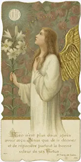 Pannier: Chromolithograph Devotional Card - First Communion