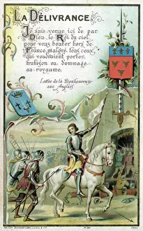 Devotional: Chromolithograph Devotional Card - Joan of Arc