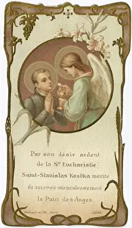 Venerated: Chromolithograph Devotional Card - Saint Stanislaus Kostka
