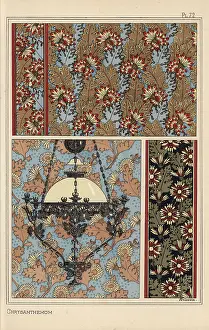 Grasset: Chrysanthemum in art nouveau patterns