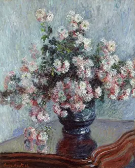 Still Life: Chrysanthemums, by Claude Monet, 1882, French impressionist