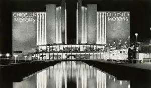 Floodlit: The Chrysler Building at the Chicago World's Fair)