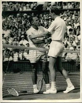 Chuck: Chuck McKinley and Fred Stolle after match, Wimbledon