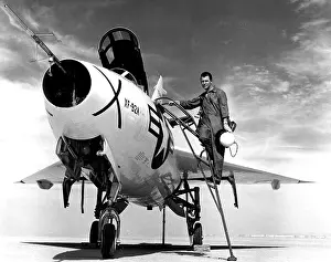 Yeager: CHUCK YEAGER, with a Convair XF-29A plane ?