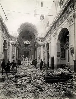 Sanremo: Church interior damage, Bussana Vecchia, Italy 1887