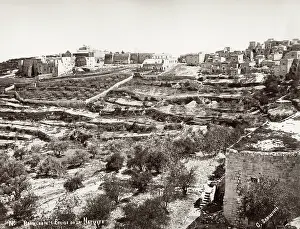 Church of the Nativity and view of the town of Bethlehem