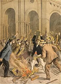 Pillaged: CHURCH RAIDED IN RIOT