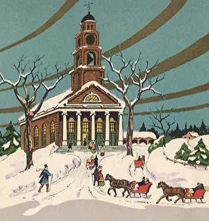 Worshippers: To Church by Sleigh