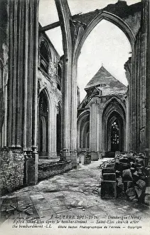 Eloy: The Church St Eloi at Dunkirk devastated in WW1