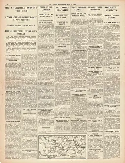 Pledges: Churchill pledges Britain will fight on