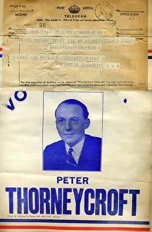 Congratulate: Churchill telegram congratulating Thorneycroft