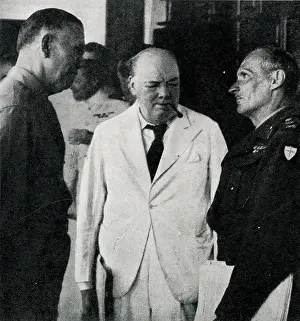 Churchill on visit to Africa, WW2