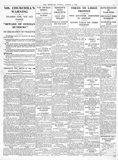 Churchills: Churchills Warning of Invasion Risk