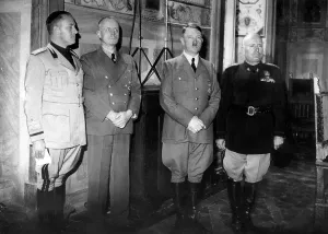 Fuhrer: Ciano, Ribbentrop, Hitler Mussolini, 1940