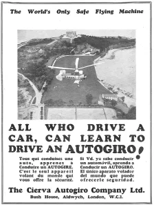 Autogiro: Cierva Autogiro - G-AAUA. If You Can Drive You Can Fly One