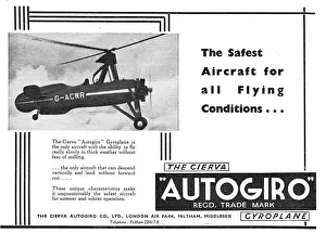 Gyroplane: Cierva Autogiro - Gyroplane. G-ACWR