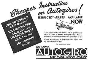 Autogiro: Cierva Autogiro - Learn To Fly At New Reduced Rates