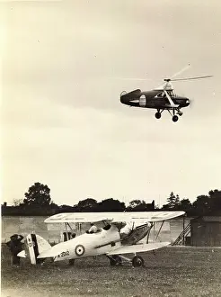 Cierva: Cierva C24 G-ABLM flying over Hawker Audax K2012