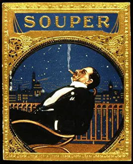 Souper: Cigar box label design, Souper