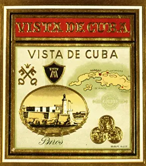 Keys: Cigar box label, Vista de Cuba