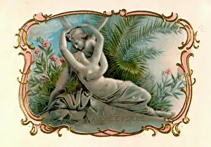 Psyche: Cigar label, Amor e Psiche (Cupid and Psyche)