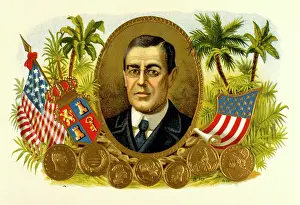 Cigars: Cigar label featuring President Woodrow Wilson