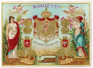 Habana: Cigar label, M Valle and Company