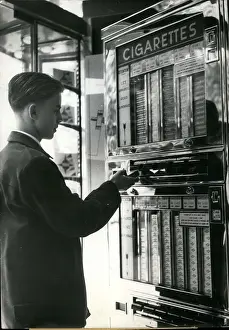 Vending: Cigarette vending machine in Opera district, Paris