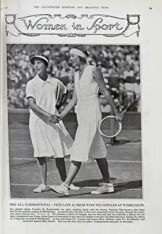 Aussem: Cilly Aussem and Hilde Krahwinkel at Wimbledon