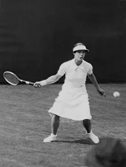Aussem: Cilly Aussem in Wimbledon, 1934