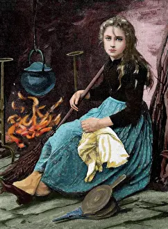 Cinderella: Cinderella. Colored engraving