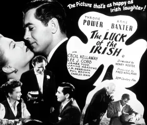 Cobb: Cinema advertisement for The Luck of the Irish in 1948