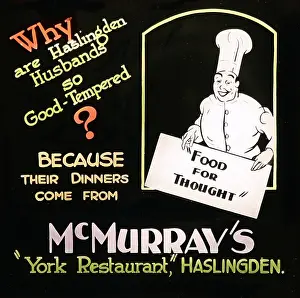 Haslingden: Cinema advertisement for McMurray's Restaurant, Haslingden