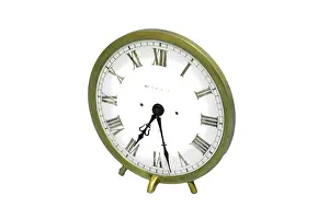 Timepiece: Circular brass night clock - illuminated
