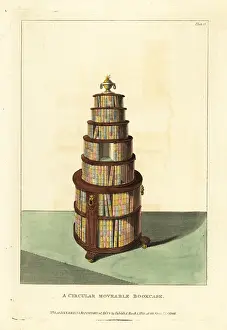 Thomas Morgan: A circular moveable bookcase, 1810