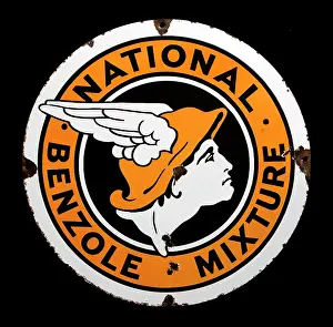 Benzole: Circular sign for National Benzole Mixture