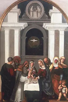 Hovers: The Circumcision'. The infant Jesus brought