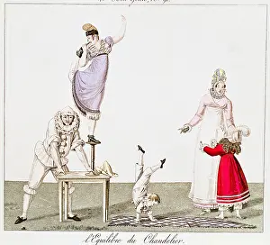 Handstand: circus, acrobatics, balancing act