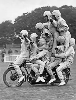 Bizzare: Circus arts with bikes, 1930