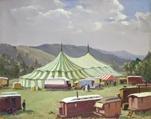 Caravans: The Circus ' big tent, trucks and caravans