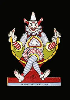 Grinning: Circus clown card by Glevum Games