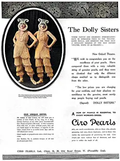 Ciro: Ciro pearls advertisement with Dolly Sisters