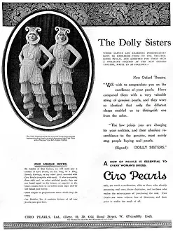 Ciro: Ciro pearls advertisement with Dolly Sisters