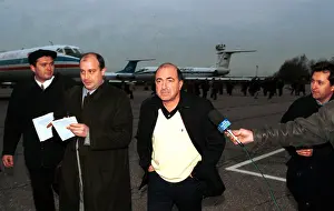 Auspices: CIS Executive Secrerary Boris Berezovsky at Sheremetyevo