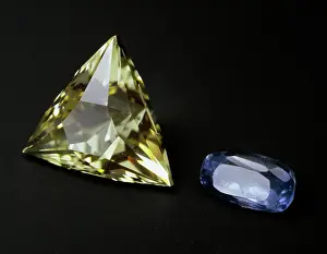 Polished: Citrine and sapphire